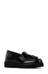Donald Pliner Haarle Lug Sole Tassel Loafer In Black