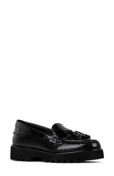 Donald Pliner Haarle Lug Sole Tassel Loafer In Black