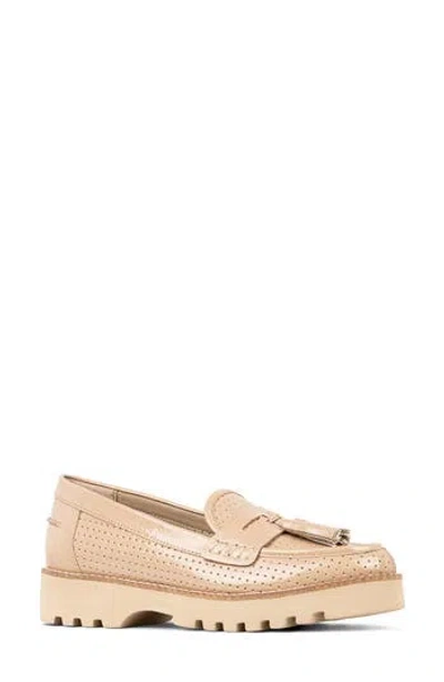 Donald Pliner Haarle Lug Sole Tassel Loafer In Sand