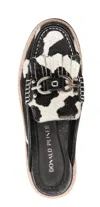 Donald Pliner Calf Hair Kiltie Fringe Moc Toe Loafer Mule In Multi