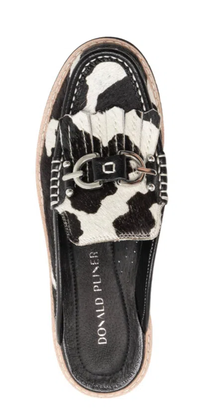 DONALD PLINER HAMPTON SANDAL IN CREAM AND BLACK