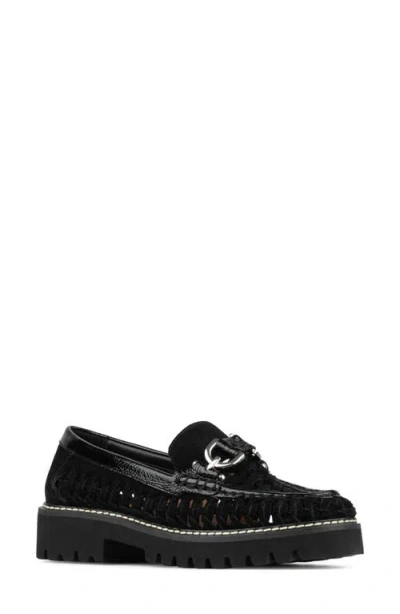 Donald Pliner Hansine Lug Sole Bit Loafer In Black