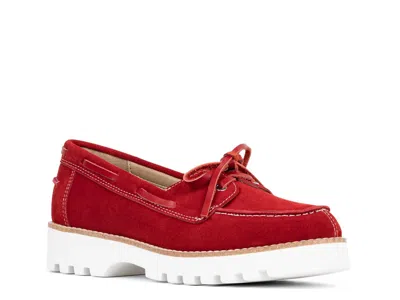 Donald Pliner Harlie Platform Loafer In Red