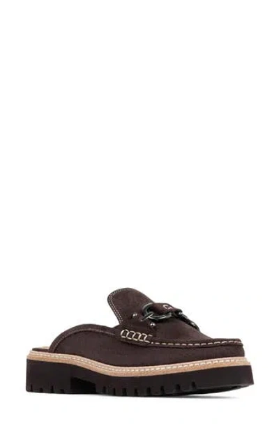Donald Pliner Hassie Bit Loafer Mule In Dark Brown