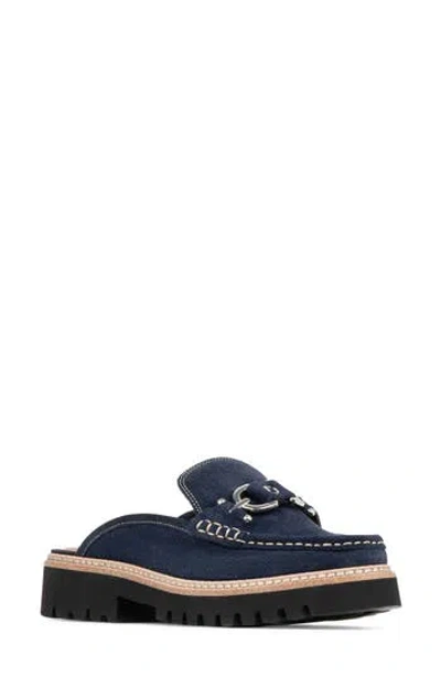 Donald Pliner Hassie Bit Loafer Mule In Navy