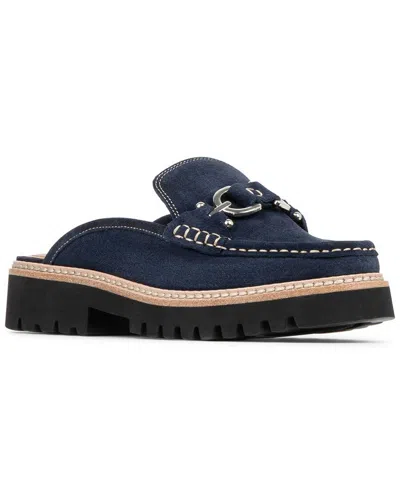 Donald Pliner Hassie Suede Mule In Blue