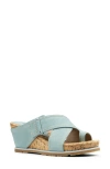 Donald Pliner Irini Platform Wedge Sandal In Light Blue