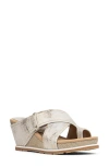 Donald Pliner Irini Platform Wedge Sandal In Brown