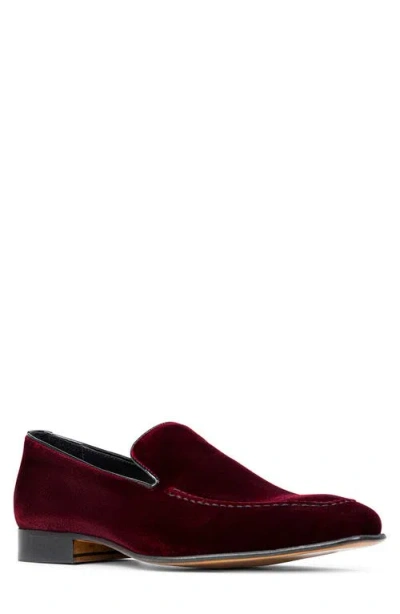 Donald Pliner Jaegar Smoking Loafer In Bordeaux Velvet