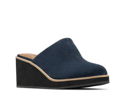 Donald Pliner Janella Wedge Mule In Blue