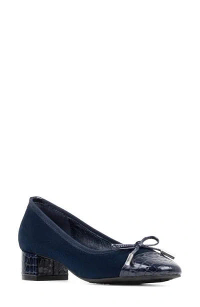 Donald Pliner Josefina Cap Toe Pump In Blue