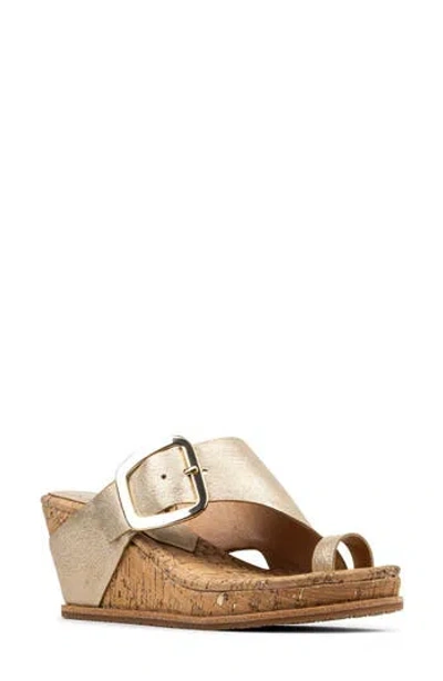 Donald Pliner Women Gyer Buckle Platino Casual In Gold