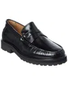 Donald Pliner Judd Box Leather Loafer In Black
