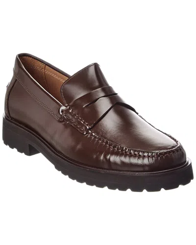 Donald Pliner Judd Leather Loafer In Brown
