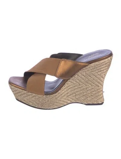 Pre-owned Donald Pliner Jute Espadrilles In Brown