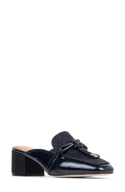 Donald Pliner Kierra Heeled Mule In Navy