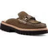 Donald Pliner Kiltie Fringe Loafer Mule In Biscotti