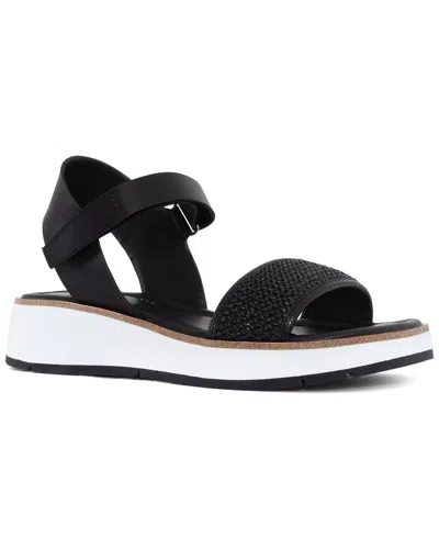 Donald Pliner Kinsley Leather-trim Sandal In Black