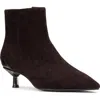 Donald Pliner Kitten Heel Pointed Toe Bootie In Brown