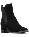 Donald Pliner Contrast Block Heel Boot In Black