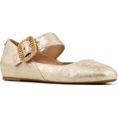 Donald Pliner Lavana Buckle Ballet Flat In Silver