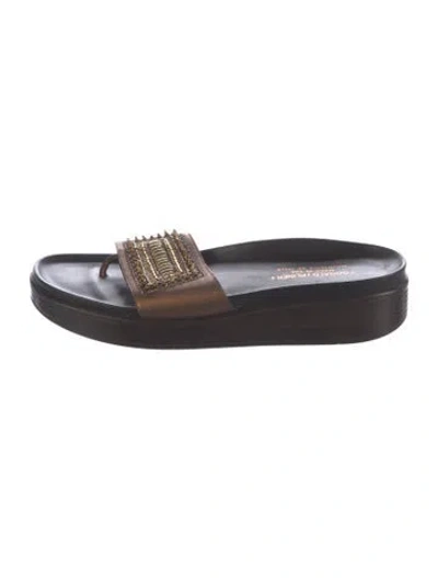 Pre-owned Donald Pliner Leather In Black