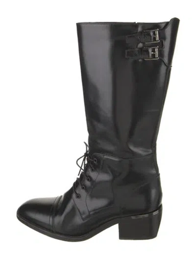 Pre-owned Donald Pliner Leather Boots In Black