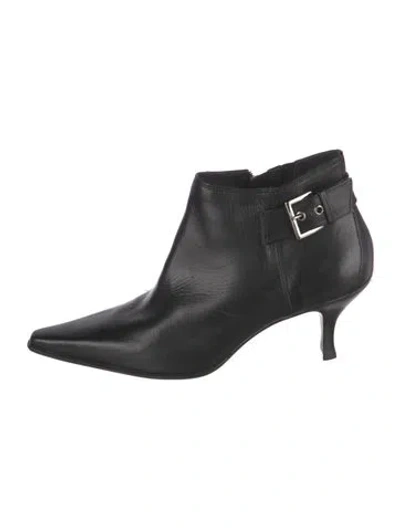 Pre-owned Donald Pliner Leather Boots In Black