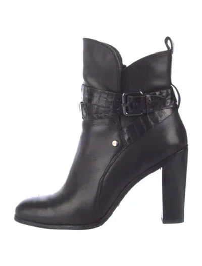 Pre-owned Donald Pliner Leather Boots In Black