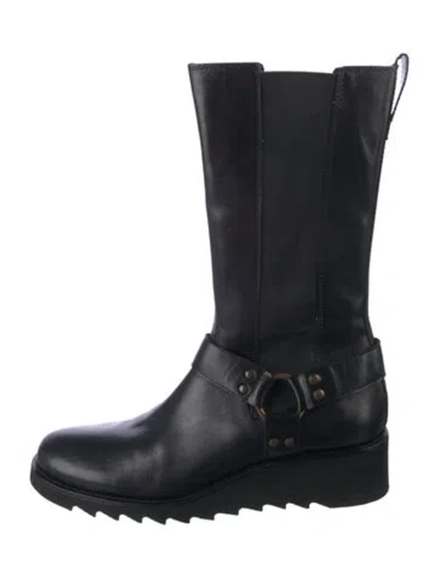 Pre-owned Donald Pliner Leather Boots In Black