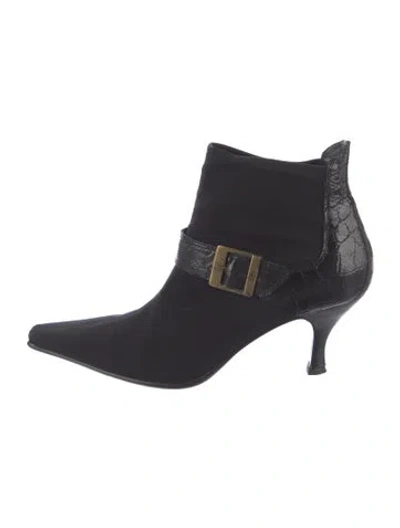Pre-owned Donald Pliner Leather Boots In Black