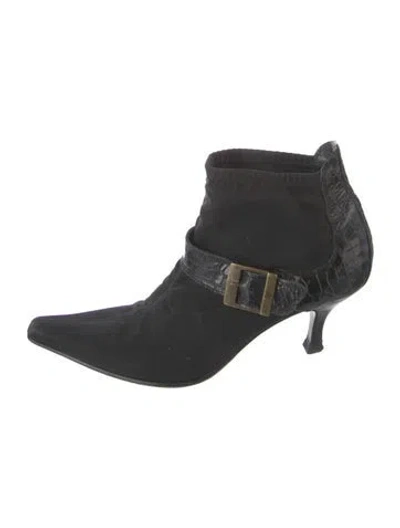 Pre-owned Donald Pliner Leather Boots In Black