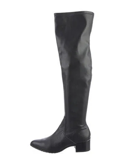 Pre-owned Donald Pliner Leather Boots In Black