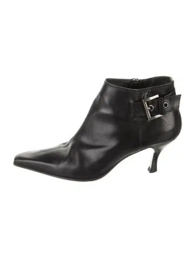 Pre-owned Donald Pliner Leather Boots In Black