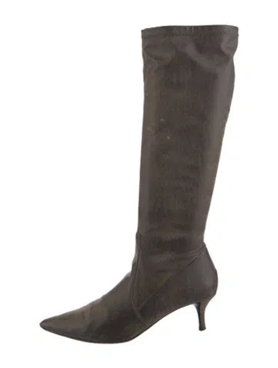 Pre-owned Donald Pliner Leather Boots In Brown