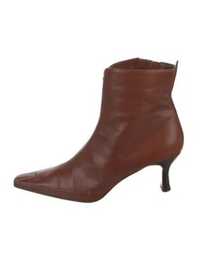 Pre-owned Donald Pliner Leather Boots In Brown