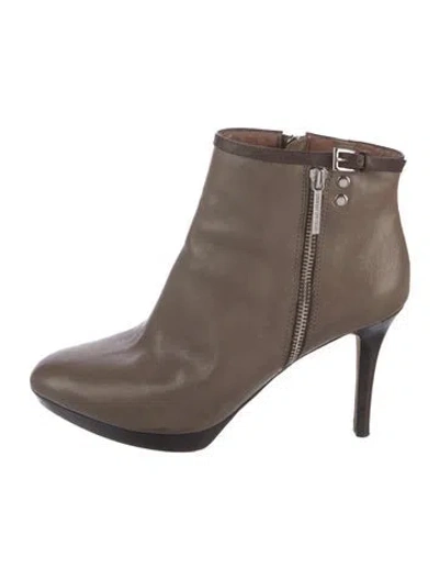 Pre-owned Donald Pliner Leather Boots In Gray