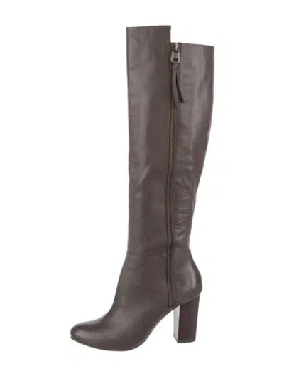 Pre-owned Donald Pliner Leather Boots In Gray