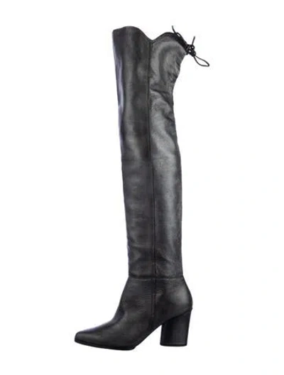 Pre-owned Donald Pliner Leather Boots In Grey/metallic