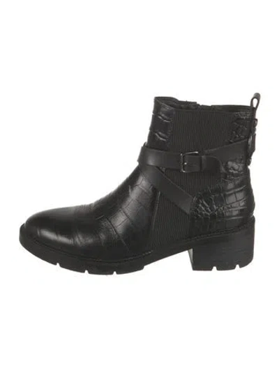 Pre-owned Donald Pliner Leather Chelsea Boots In Black