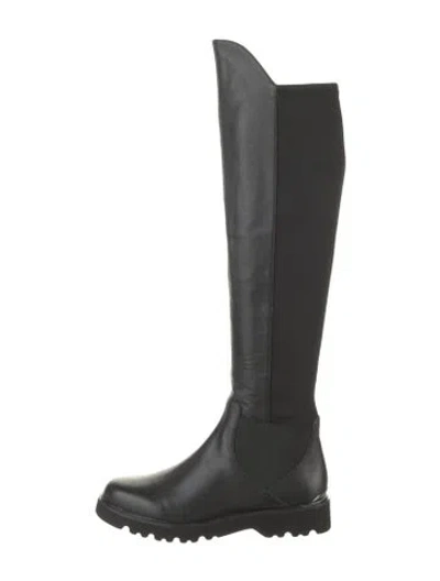 Pre-owned Donald Pliner Leather Chelsea Boots In Black