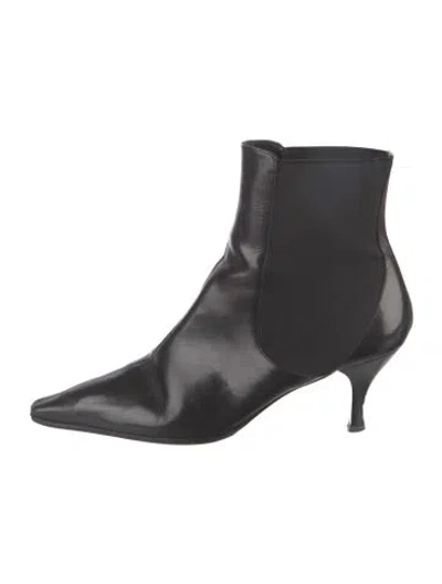 Pre-owned Donald Pliner Leather Chelsea Boots In Black