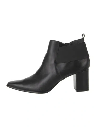 Pre-owned Donald Pliner Leather Chelsea Boots In Black