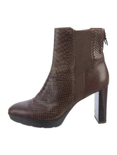 Pre-owned Donald Pliner Leather Chelsea Boots In Brown