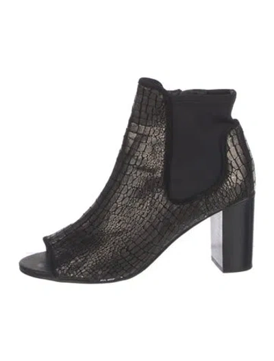 Pre-owned Donald Pliner Leather Chelsea Boots In Silver