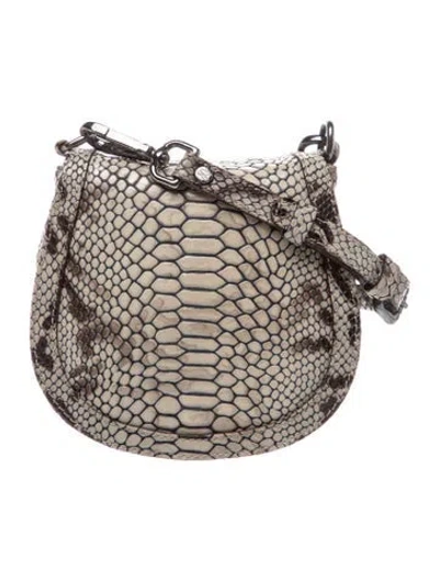 Pre-owned Donald Pliner Leather Crossbody Bag In Gray
