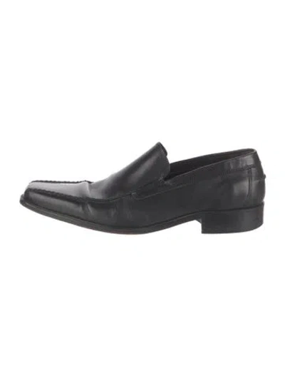 Pre-owned Donald Pliner Leather Dress Loafers In Black