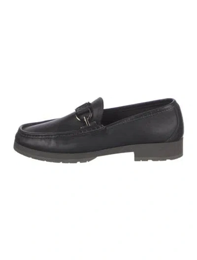 Pre-owned Donald Pliner Leather Dress Loafers In Gray