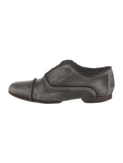 Pre-owned Donald Pliner Leather Dress Loafers In Gray