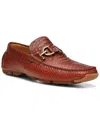 Donald Pliner Men Dacio Driver Cognac Snake Casual In Brown